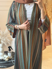 C 1223 Clay Wave Abaya