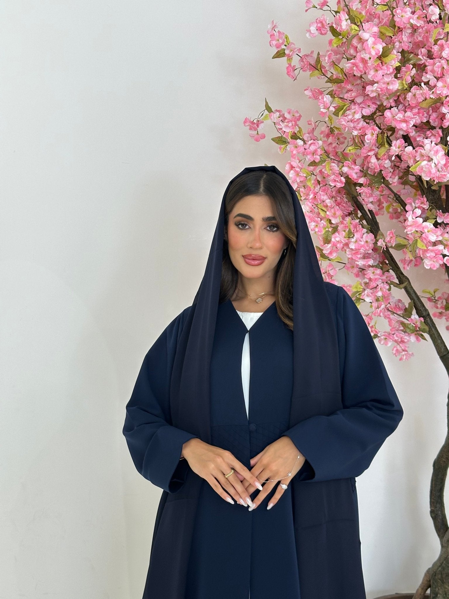C 1227 Navy Blue Abaya