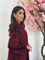 C 1234 Maroon Abaya