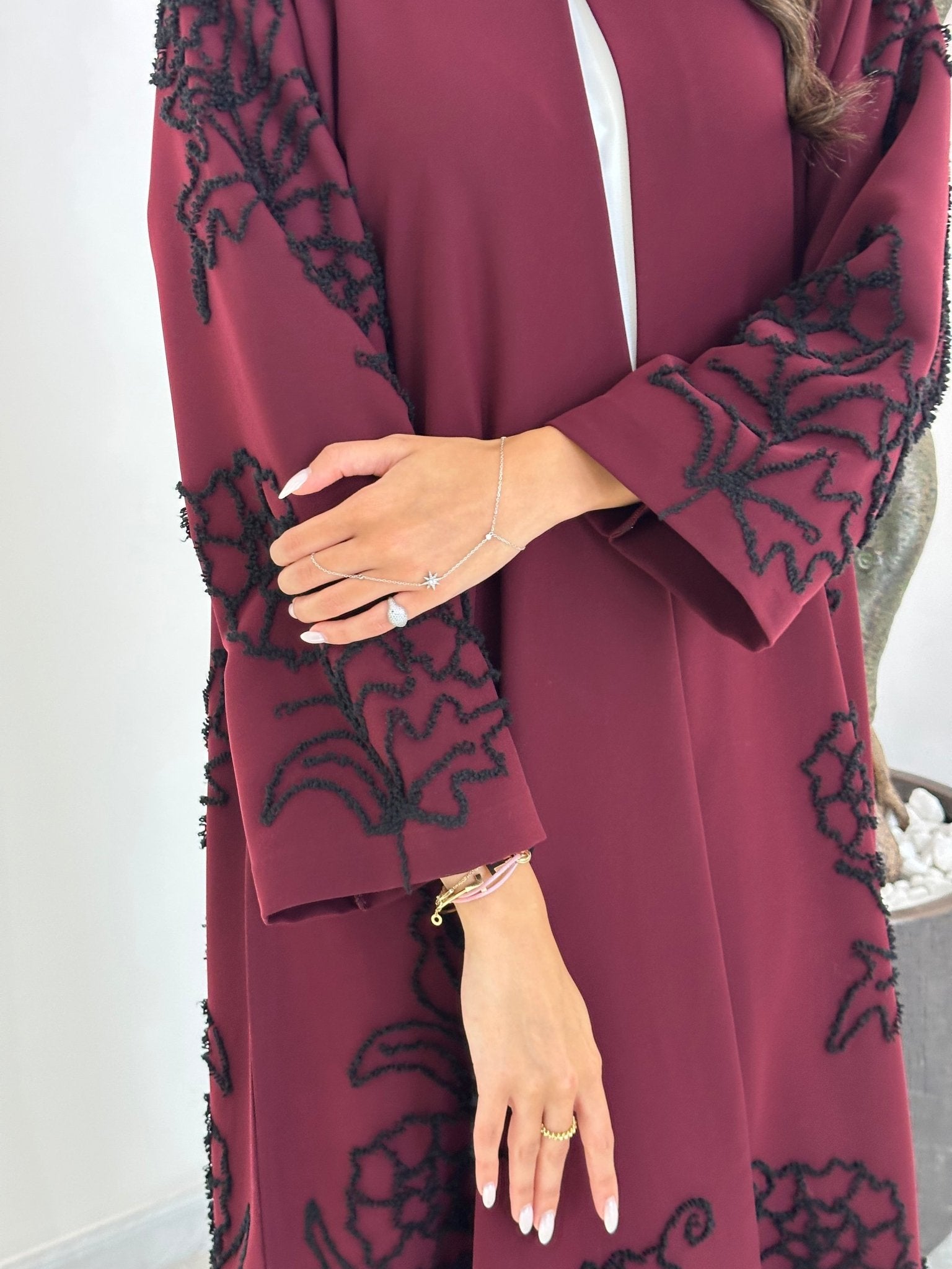 C 1234 Maroon Abaya
