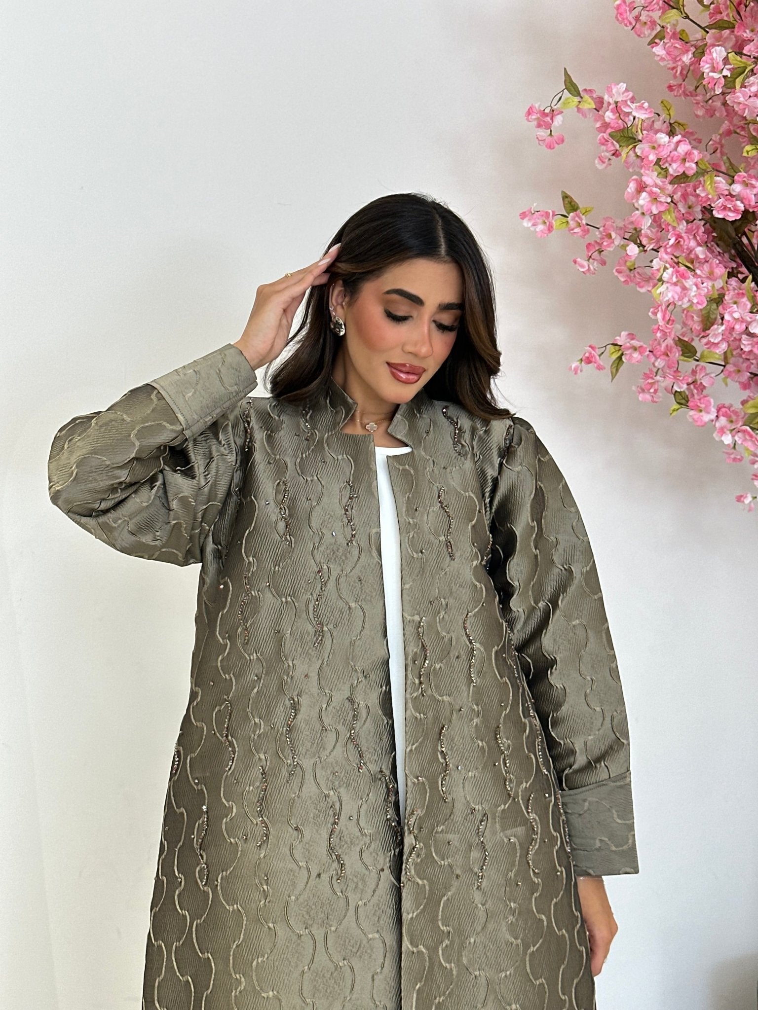 C 1235 Sand Beaded Abaya