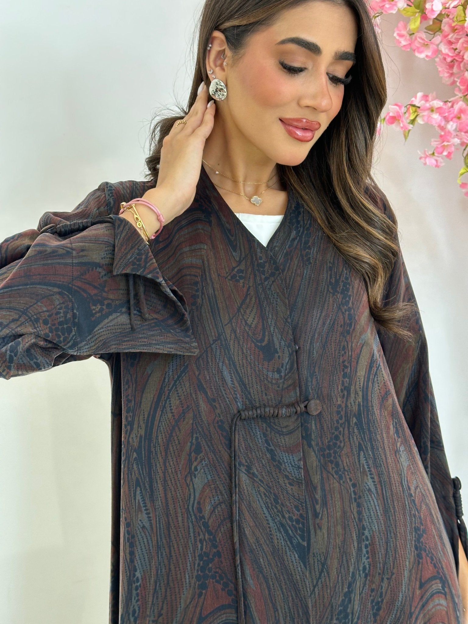 C 1236 Cocoa Abaya