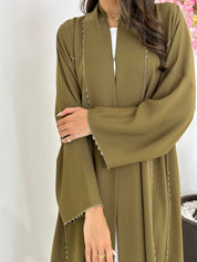 C 1237 Golden Beaded Abaya