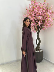 C 1238 Wood Lace Abaya