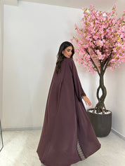 C 1238 Wood Lace Abaya