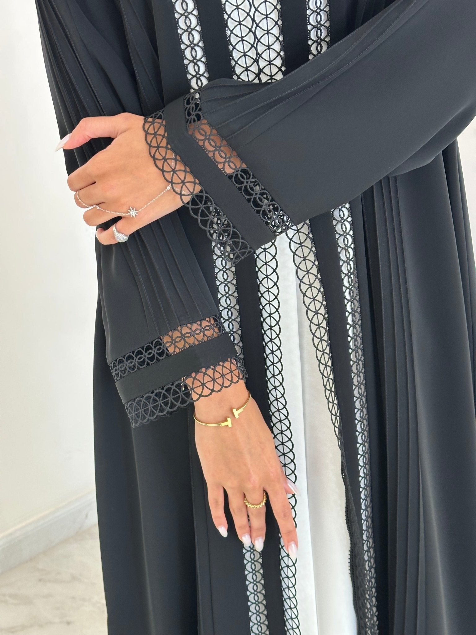 C 1240 Black Lace Abaya