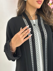 C 1240 Black Lace Abaya