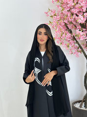 C 1241 Black Beaded Abaya
