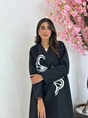 C 1241 Black Beaded Abaya