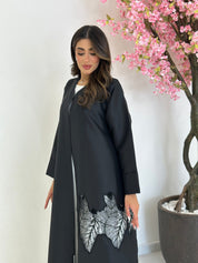 C 1242 Black Lace Abaya