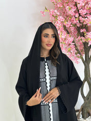 C 1243 Black Lace Abaya