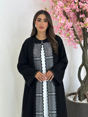C 1243 Black Lace Abaya