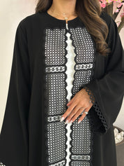 C 1243 Black Lace Abaya