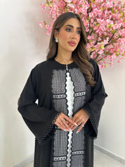 C 1243 Black Lace Abaya