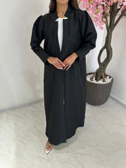 C 1245 Black Beaded Abaya