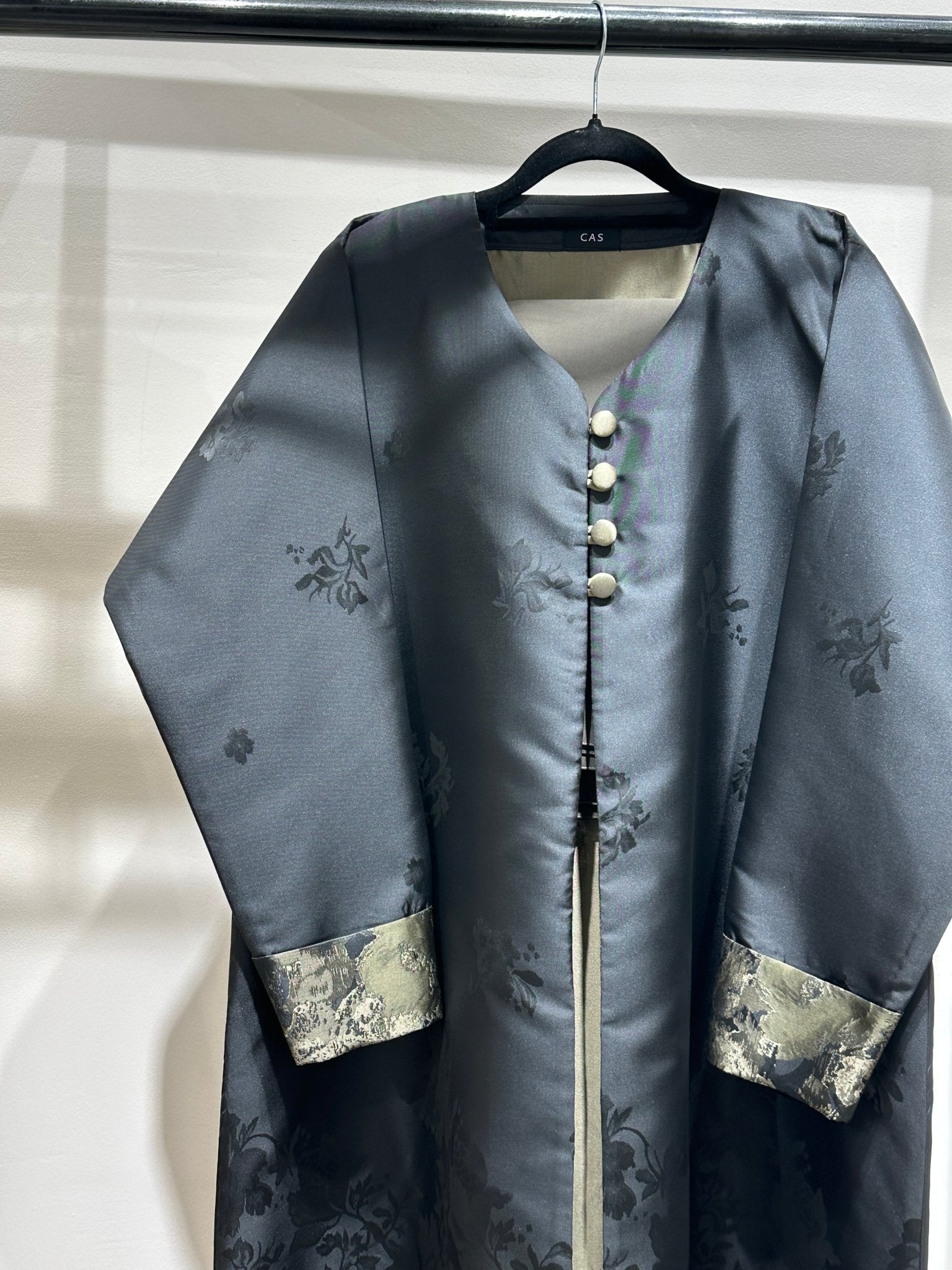 C 1255 - 08 Sage Green Printed Abaya