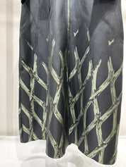 C 1257 - 02 Cypress Green Printed Abaya