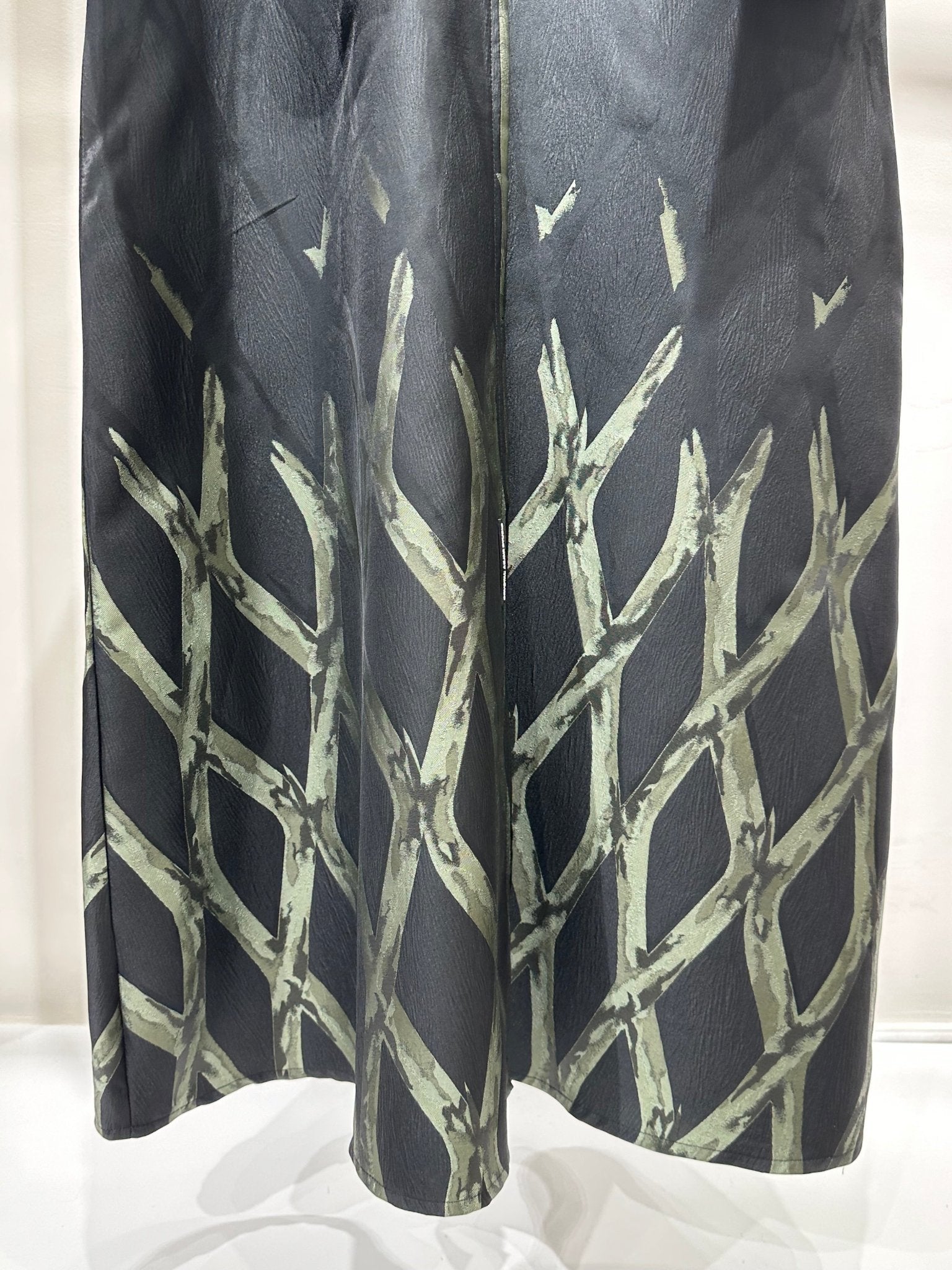 C 1257 - 02 Cypress Green Printed Abaya