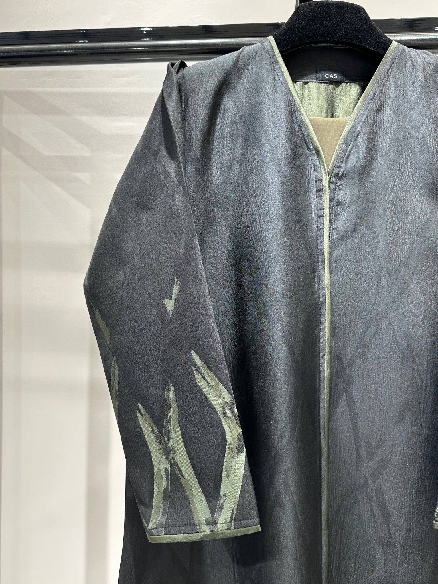 C 1257 - 02 Cypress Green Printed Abaya