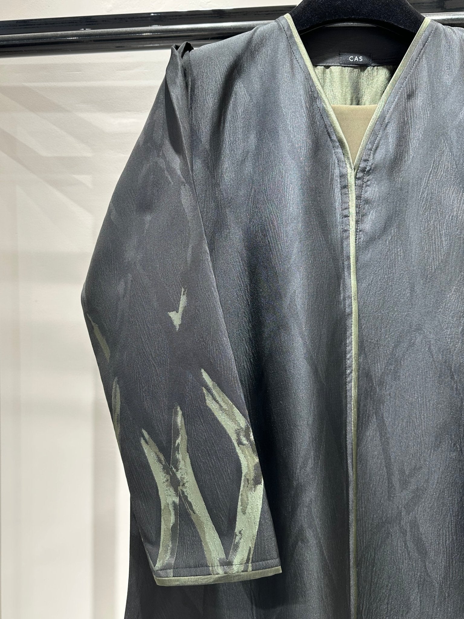 C 1257 - 02 Cypress Green Printed Abaya