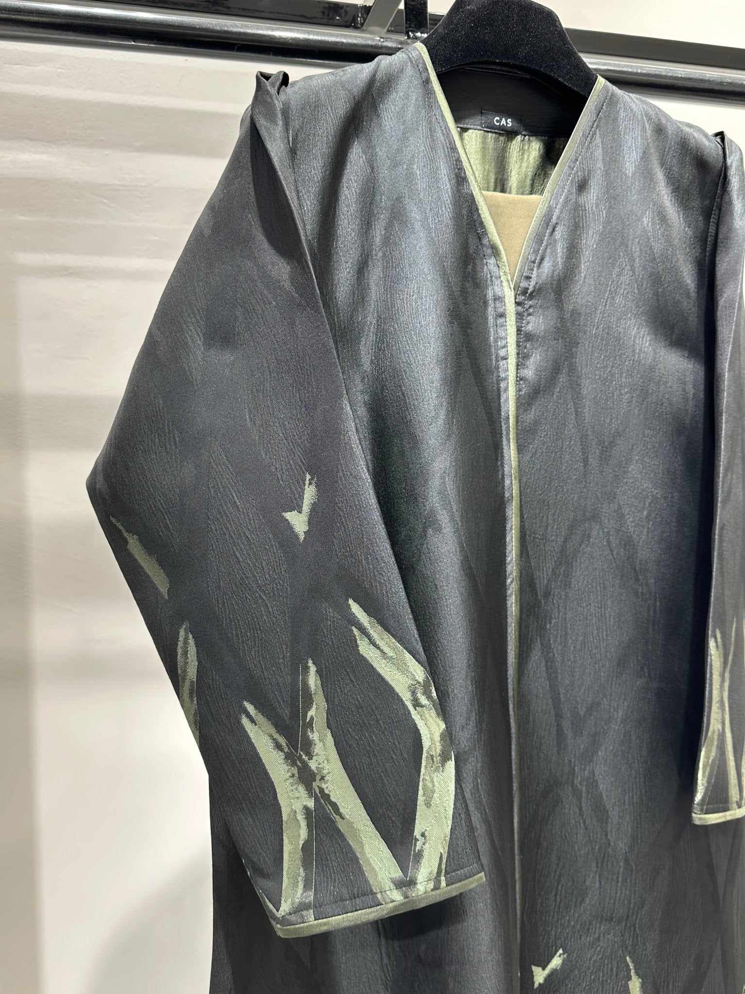 C 1257 - 02 Cypress Green Printed Abaya