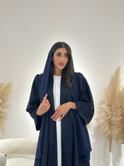 C 1259 - 01 Navy Blue Printed Abaya