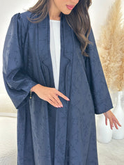 C 1259 - 01 Navy Blue Printed Abaya