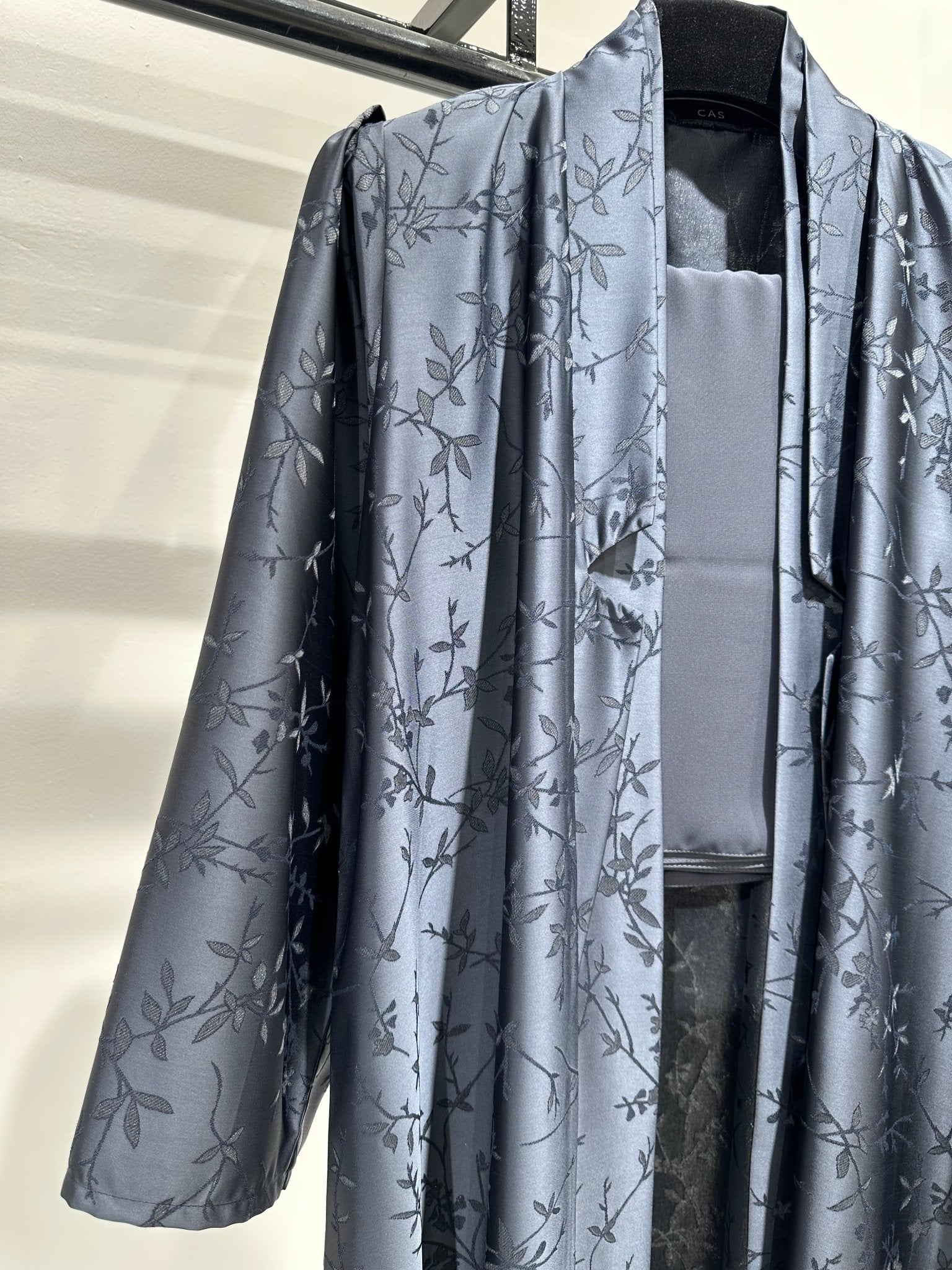 C 1259 - 04 Grey Blue Printed Abaya