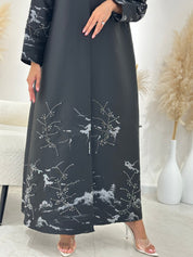 C 1260 Black Beaded Abaya