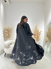 C 1260 Black Beaded Abaya