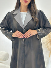 C 1264 - 01 Bronze Butterfly Printed Abaya