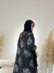 C 1265 Midnight Blue Printed Abaya