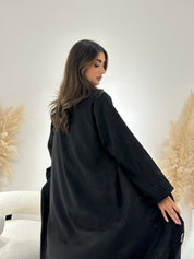 C 1275 Black Beaded Abaya