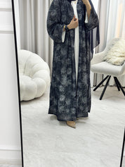 C 1280 - 03 Dark Grey Dantel Abaya