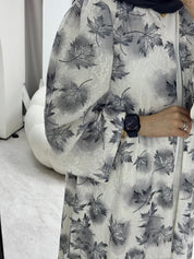 C 1280 - 04 Light Grey Dantel Abaya