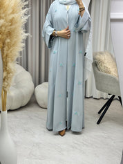 C 1284 - 02 Seafoam Sky Embroidered Abaya