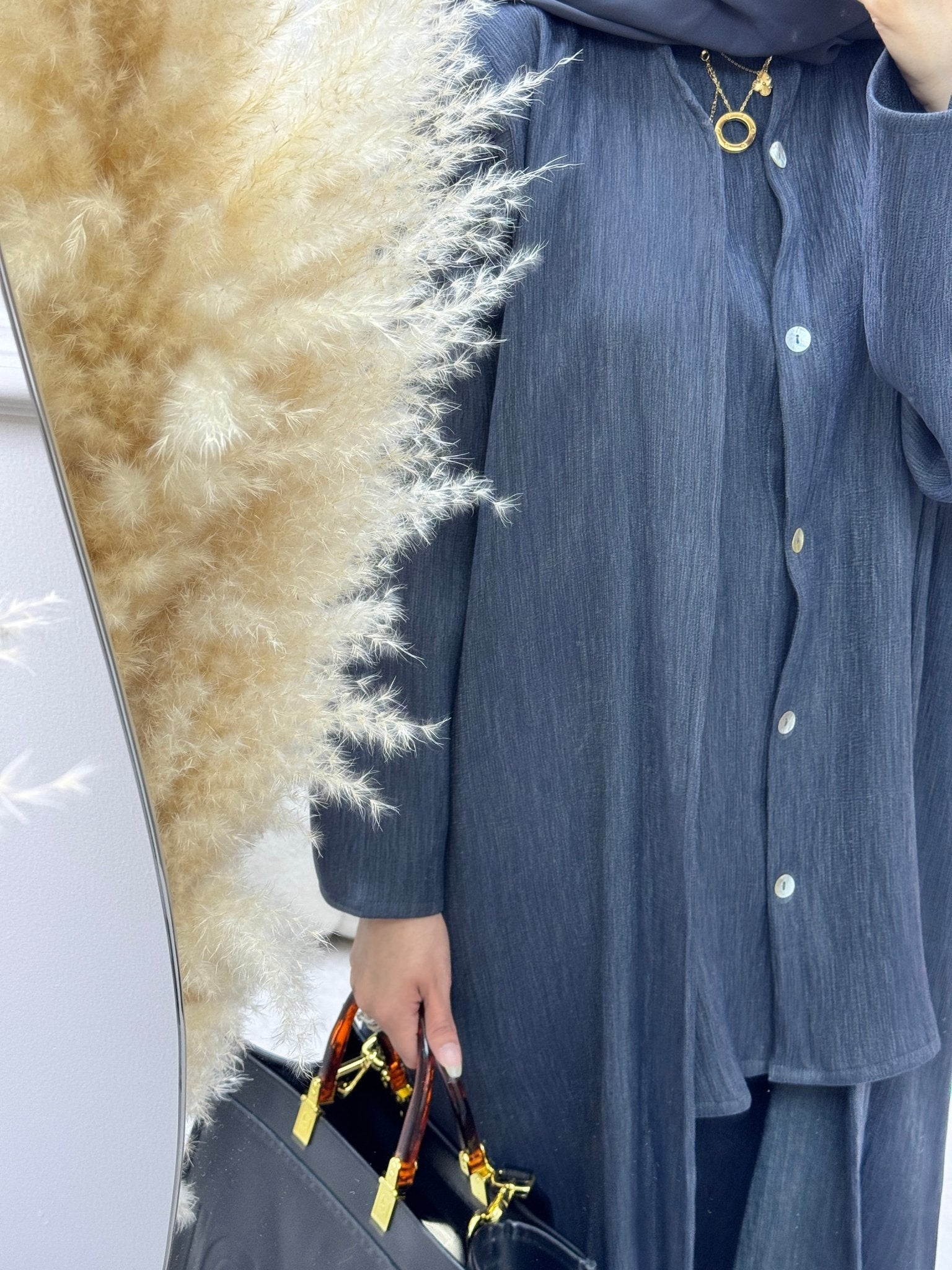 C 1285 - 01 Dark Grey Travel Set Abaya