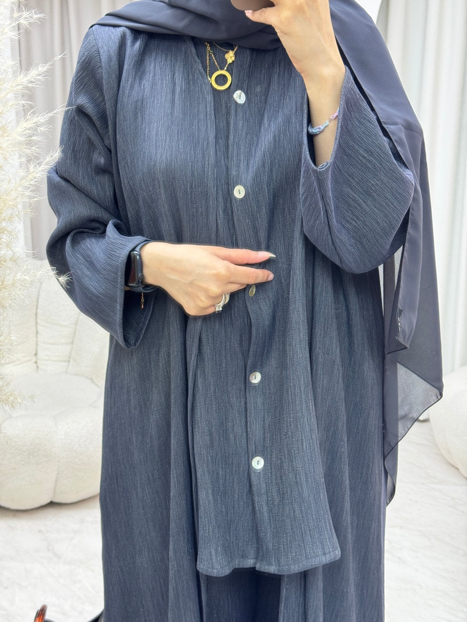 C 1285 - 01 Dark Grey Travel Set Abaya