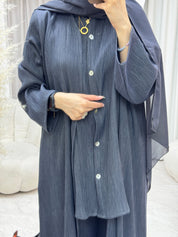 C 1285 - 01 Dark Grey Travel Set Abaya