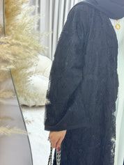 C 1289 - 06 Black Beaded Dantel Abaya