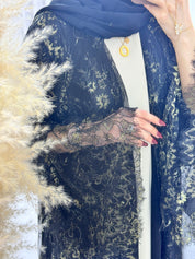 C 1290 - 02 Golden Black Dantel Abaya