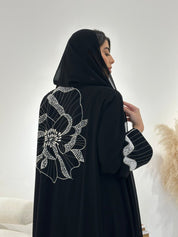 C 1297 Black Embroidered Abaya