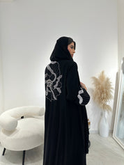 C 1297 Black Embroidered Abaya