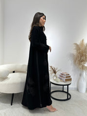 C 1300 Black Lace Abaya