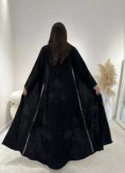 C 1300 Black Lace Abaya