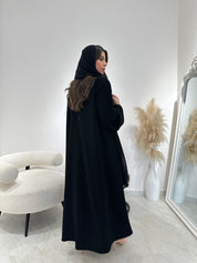 C 1301 Black Embroidered Abaya