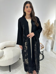 C 1303 Black Lace Abaya