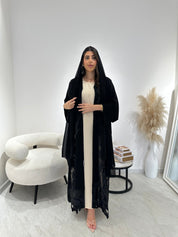 C 1303 Black Lace Abaya