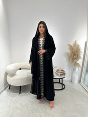 C 1305 Black Lace Abaya