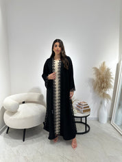 C 1305 Black Lace Abaya